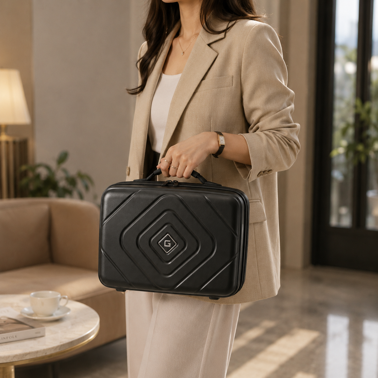 Luxury Hard Shell Travel Makeup & Vanity Storage Case