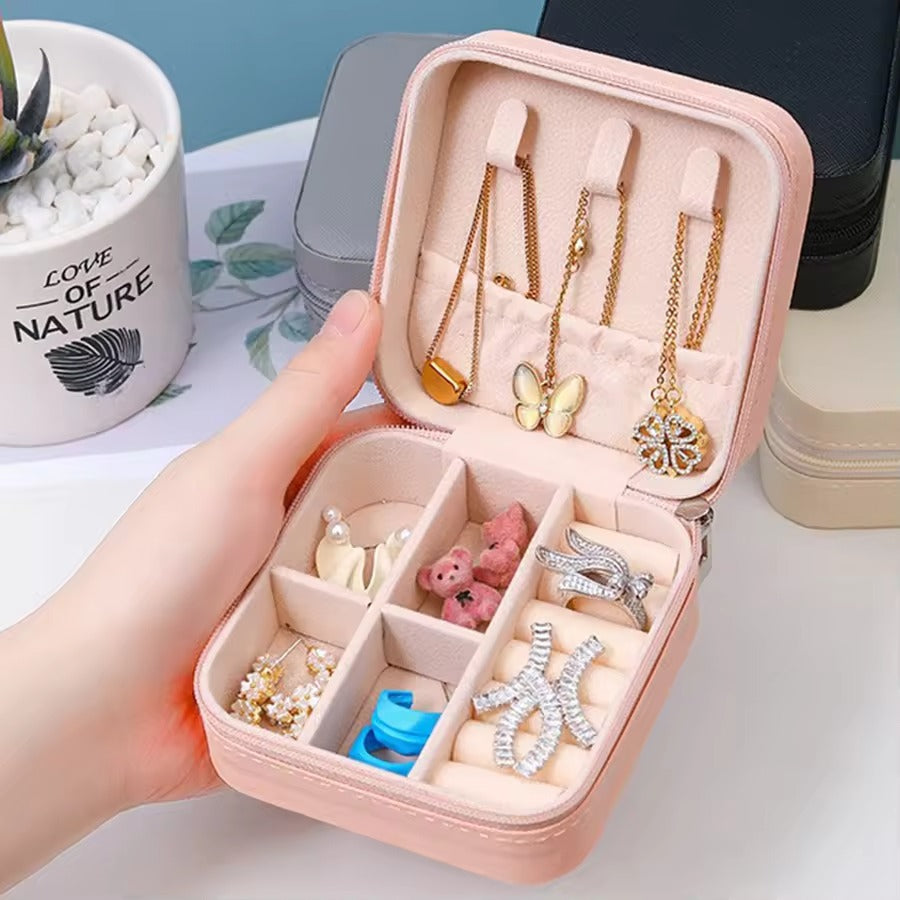 ✨ Portable Jewelry Organizer Box – Elegant Travel Storage Case