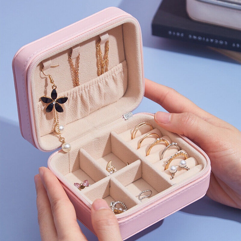 ✨ Portable Jewelry Organizer Box – Elegant Travel Storage Case