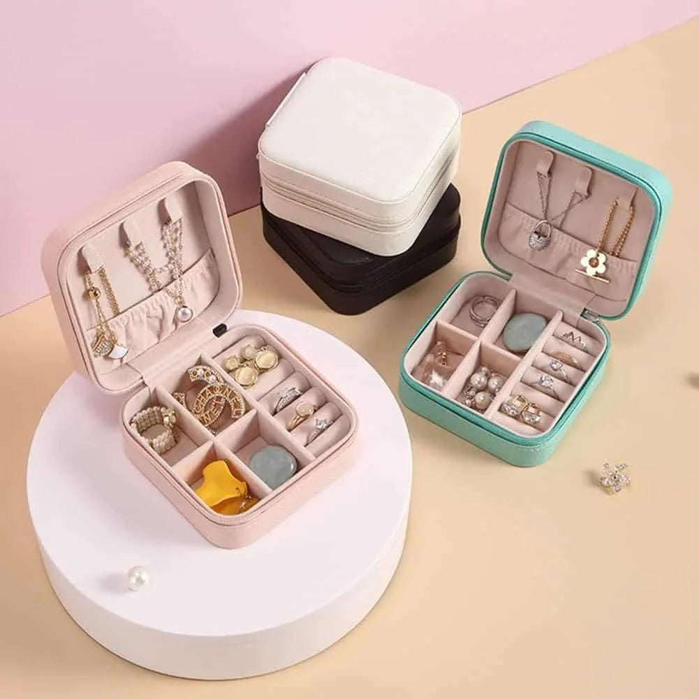 ✨ Portable Jewelry Organizer Box – Elegant Travel Storage Case